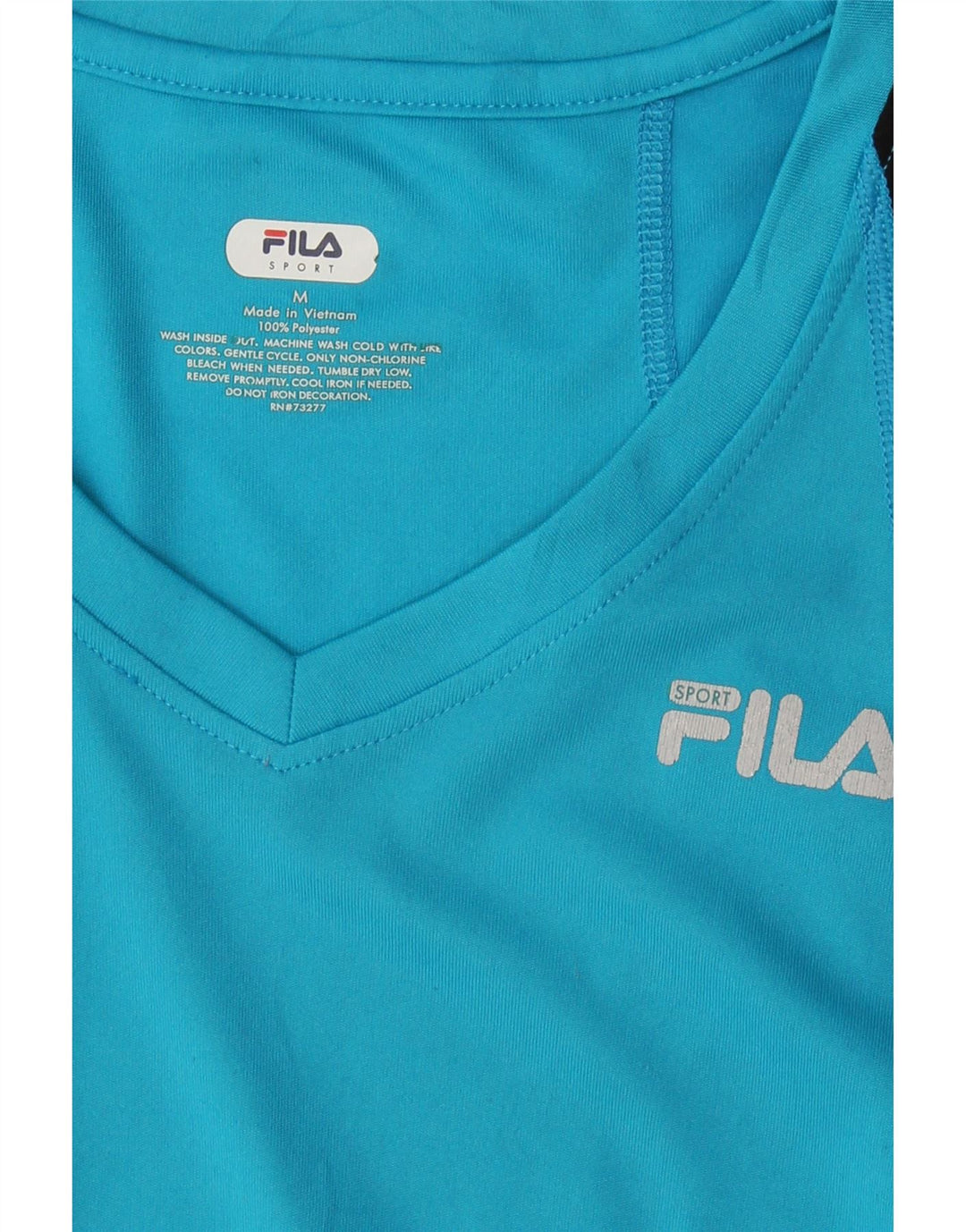 FILA Womens Top Long Sleeve UK 12 Medium Blue Colourblock Polyester Vintage Fila and Second-Hand Fila from Messina Hembry 