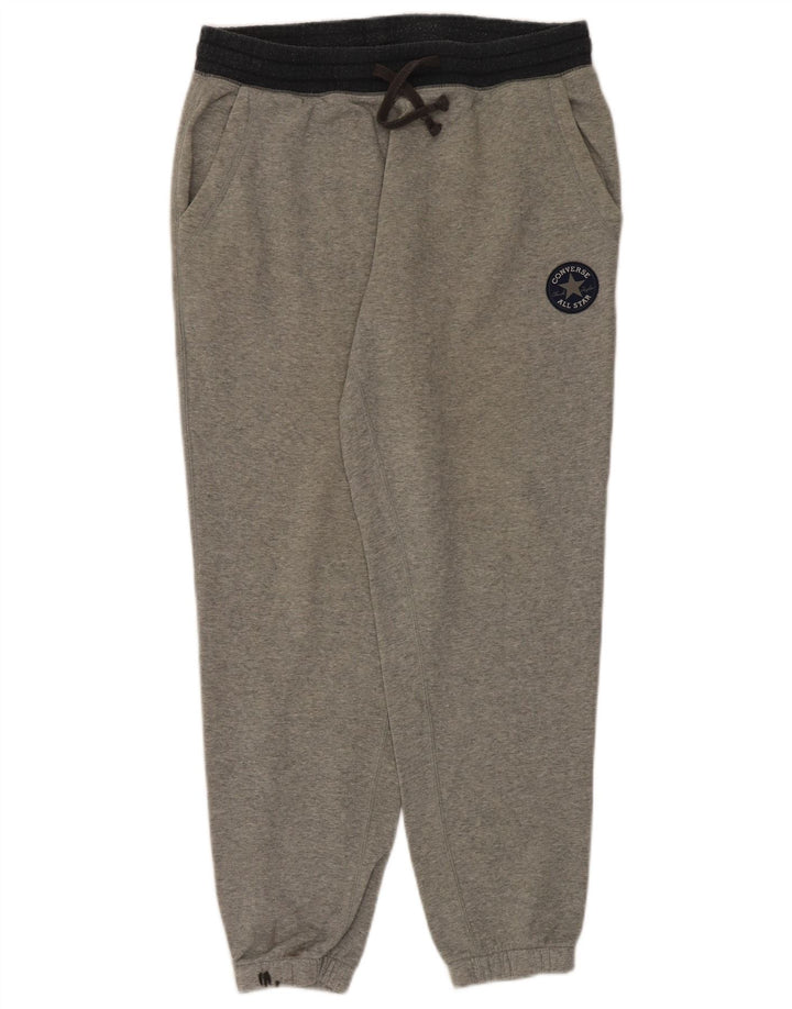 Converse Herren-Trainingshose, Jogginghose, groß, graue Baumwolle