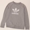Adidas Mens Graphic Sweatshirt Jumper Medium Grey Cotton