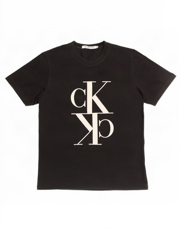 Calvin Klein Jeans Womens Graphic T-Shirt Top UK 18 XL Black