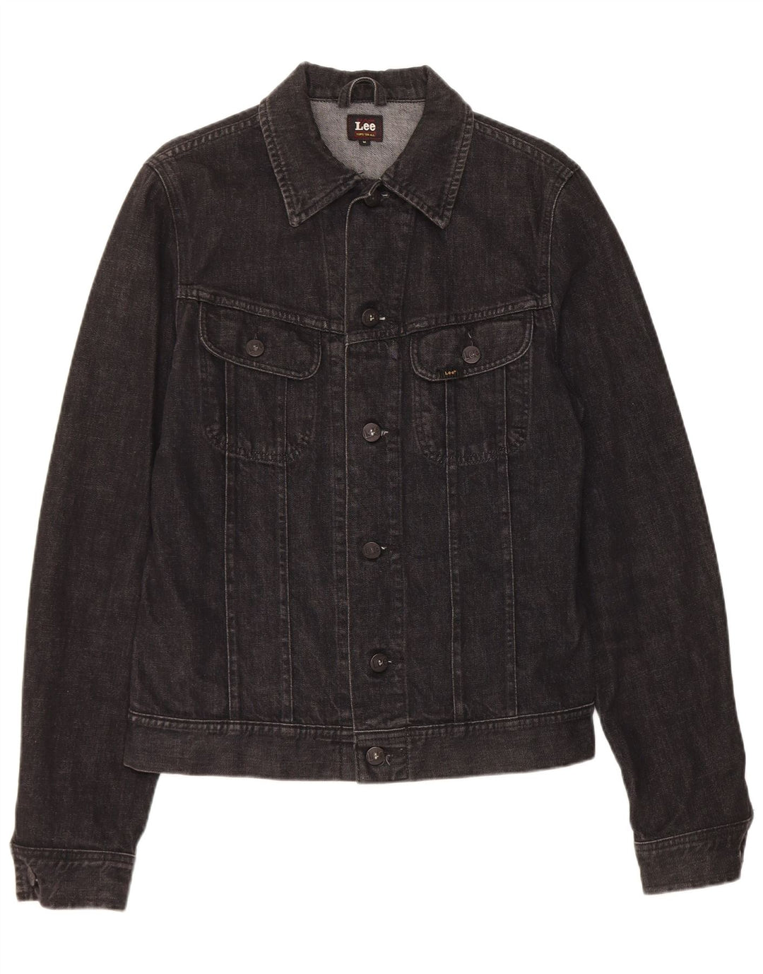 Lee Herre denimjakke UK 38 Medium Sort Bomuld
