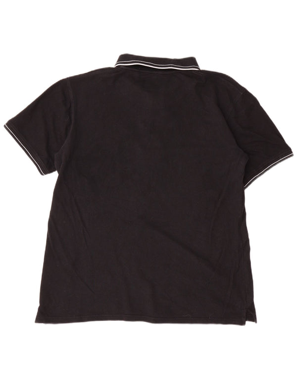 Lyle & Scott Mens Polo Shirt 2XL Black Cotton