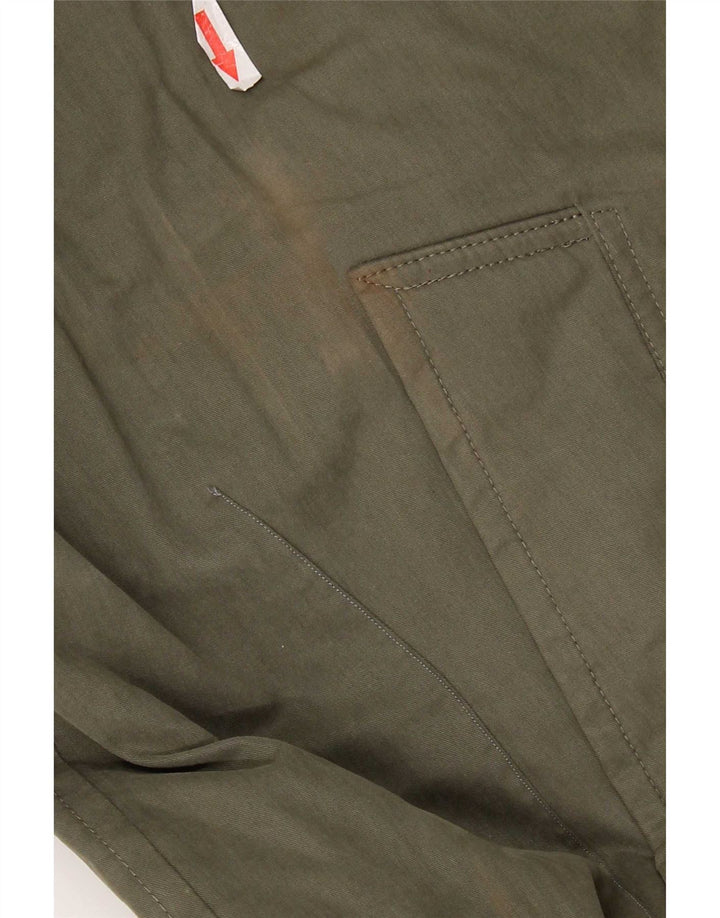 Hugo Boss Damenmantel EU 54 2XL Khaki Baumwolle