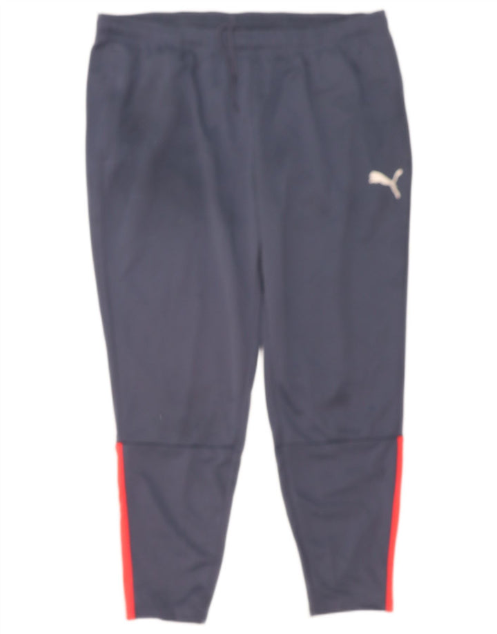 PUMA Mens Tracksuit Trousers Joggers 2XL Blue Colourblock Polyester