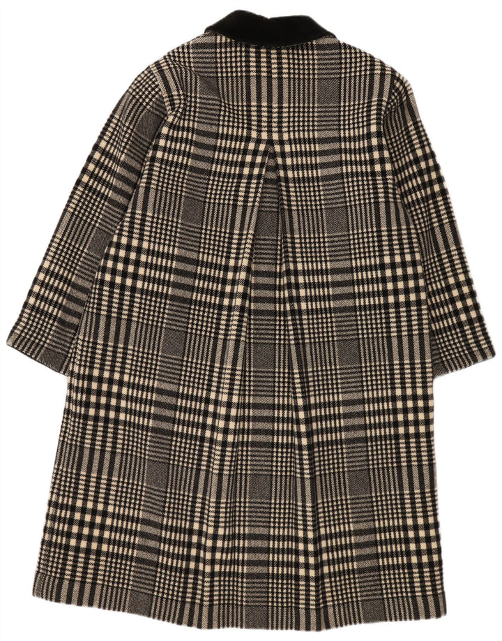 Simonetta Dame Overfrakke UK 14 Large Black Houndstooth