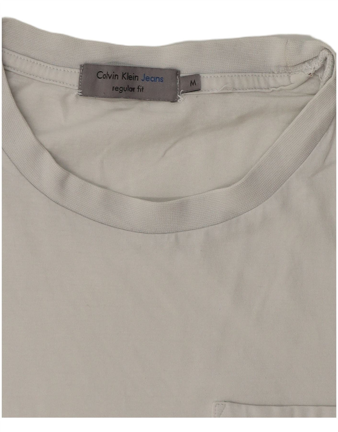 Calvin Klein Jeans Herre Regular Fit Grafisk T-shirt Top Medium White