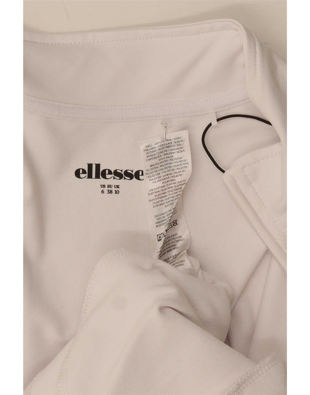 Ellesse Womens Træningsdragt Top Jacket UK 10 Small White Polyester