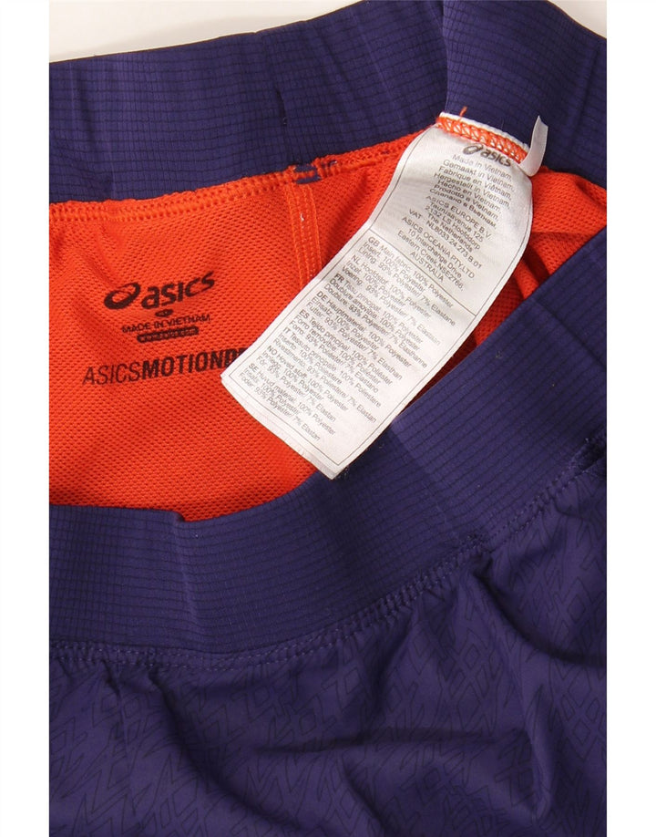 Asics Herren-Sportshorts XL Marineblaues Colourblock-Polyester