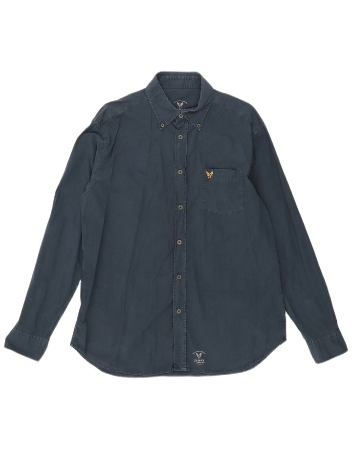 Avirex Mens Shirt XL Navy Blue Cotton