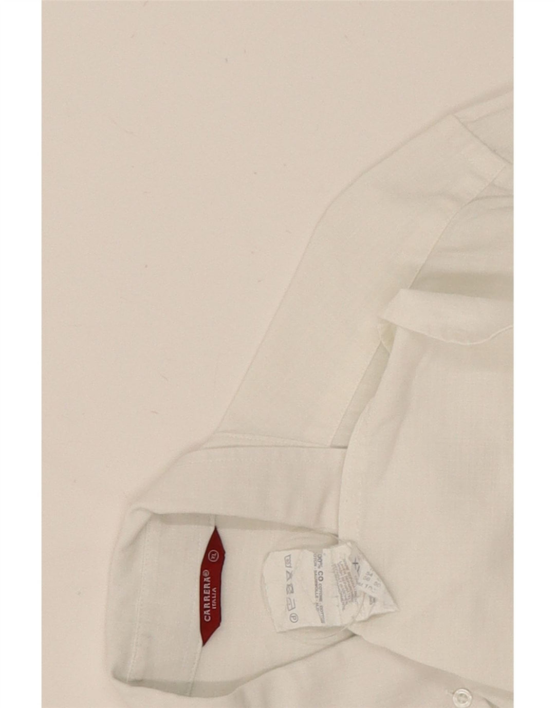 Carrera Mens Short Sleeve Shirt XL White Cotton