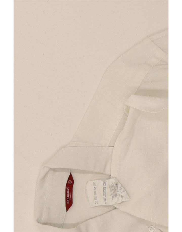 Carrera Mens Short Sleeve Shirt XL White Cotton