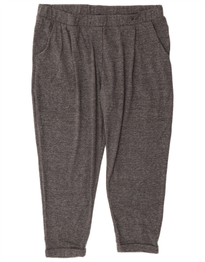 Marks & Spencer Womens Tracksuit Trousers UK 20 2XL Grey Flecked Polyester