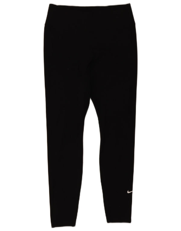 Nike Damen Dri Fit Leggings UK 12 Medium Schwarz
