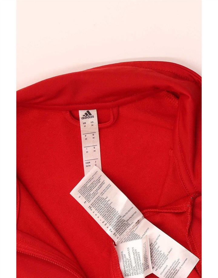 Adidas Mens Tracksuit Top Jacket Médio Poliéster Vermelho