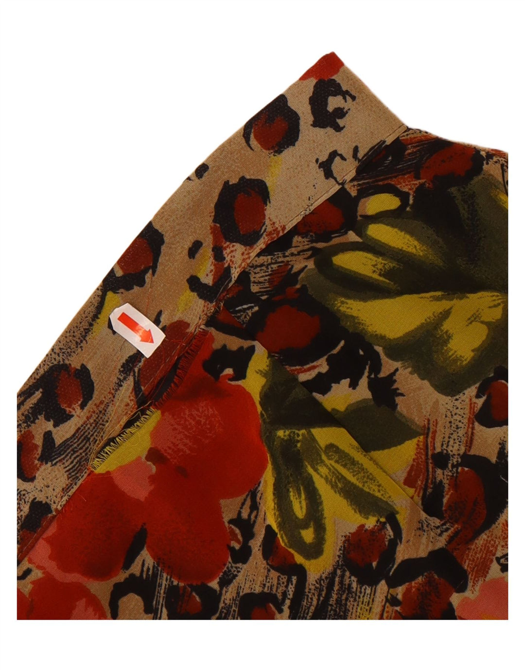 VINTAGE Womens Tiered Skirt W28 Medium Multicoloured Floral Polyester Vintage Vintage and Second-Hand Vintage from Messina Hembry 