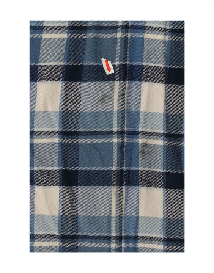J. CREW Mens Flannel Shirt Medium Blue Check Cotton Vintage J. Crew and Second-Hand J. Crew from Messina Hembry 