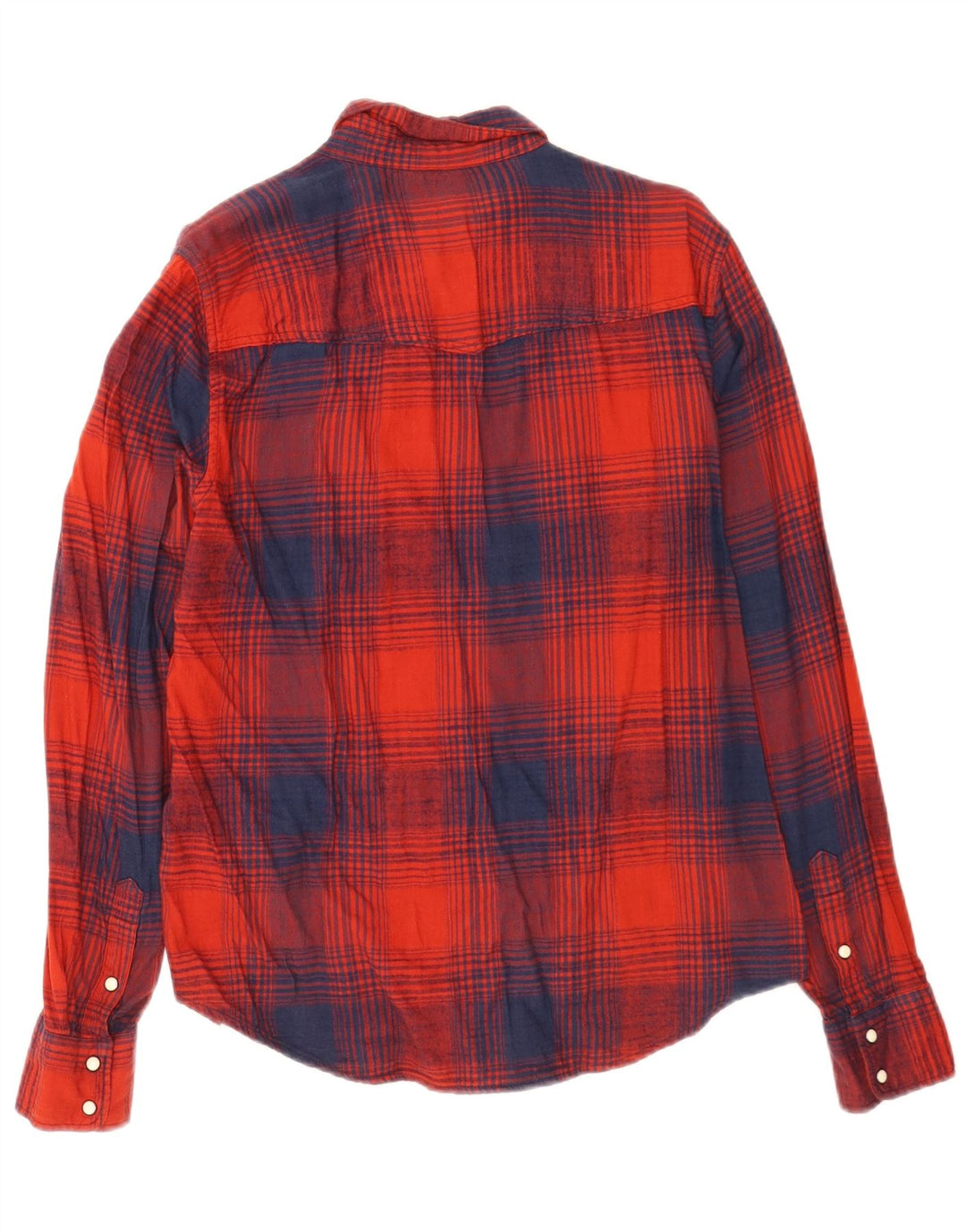 Lee Herre Regular Fit Flanellskjorte Stor rød Plaid Bomuld