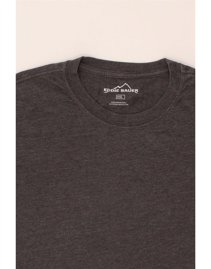 EDDIE BAUER Mens T-Shirt Top 2XL Grey Cotton Vintage Eddie Bauer and Second-Hand Eddie Bauer from Messina Hembry 