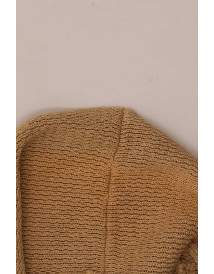 Massimo Dutti Mens Cardigan Sweater Medium Beige Cotton