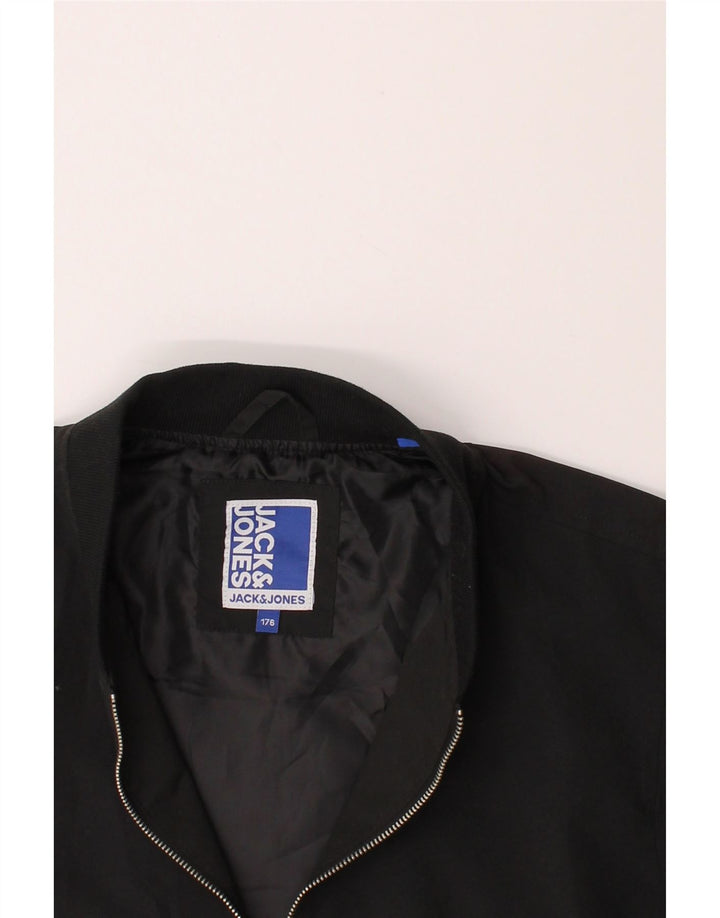 JACK & JONES Boys Bomber Jacket 15-16 Years Black Polyester Vintage Jack & Jones and Second-Hand Jack & Jones from Messina Hembry 