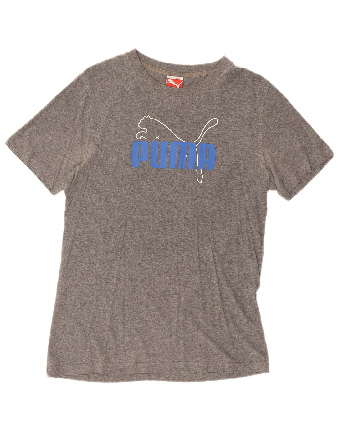 PUMA Mens Graphic T-Shirt Top Small Grey Cotton