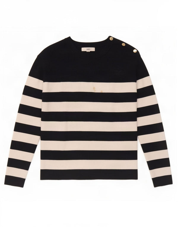 Marks & Spencer Γυναικείο πουλόβερ με λαιμόκαυστο UK 10 Small Navy Blue