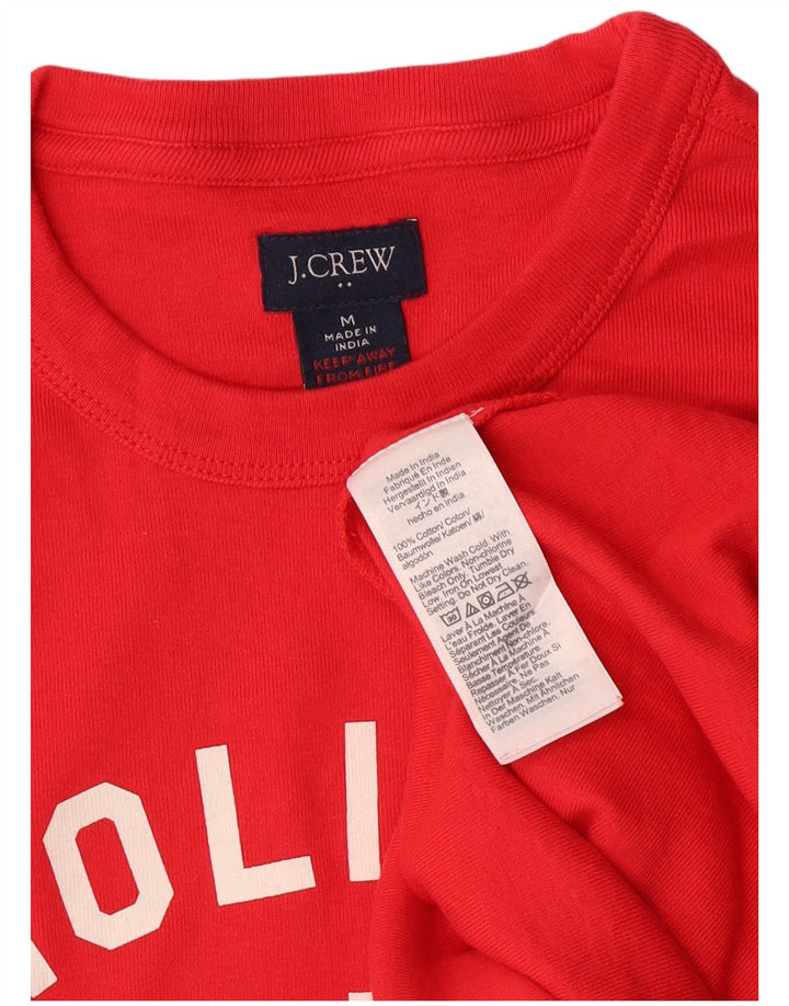 J. Crew Mens Graphic Top Long Sleeve Medium Red Cotton