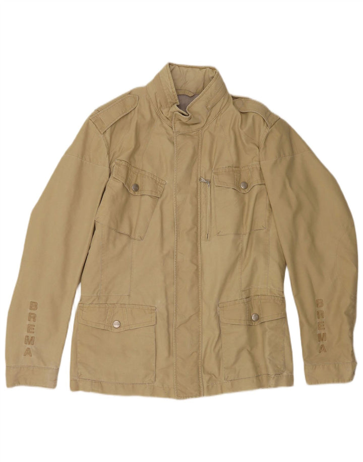 Brema Mens Utility Jacket IT 48 Medium Beige Polyamide