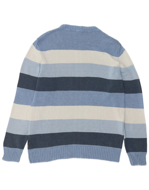 Gant Maglione da uomo girocollo in cotone a righe blu medio