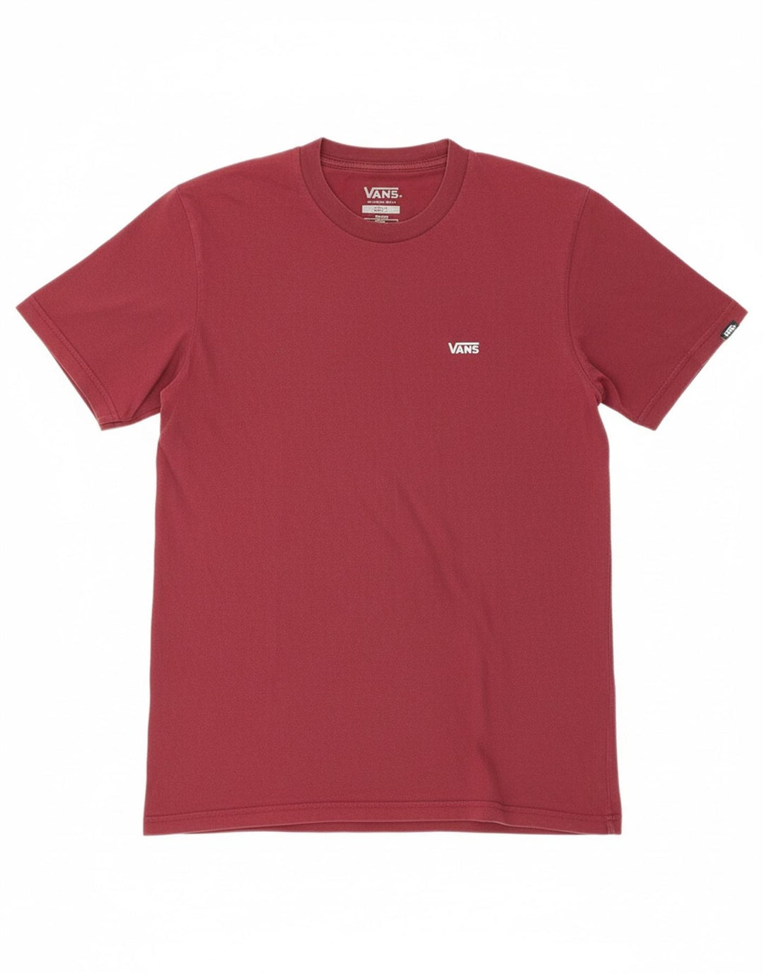 VANS Mens Classic Fit T-Shirt Top Small Maroon Cotton