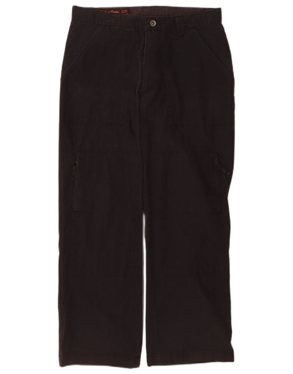 Pantaloni cargo dritti da uomo Marlboro Classics W32 L28 cotone nero