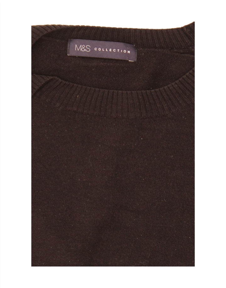 Marks & Spencer Womens Boat Neck Jumper Sweater UK 12 Medium Black
