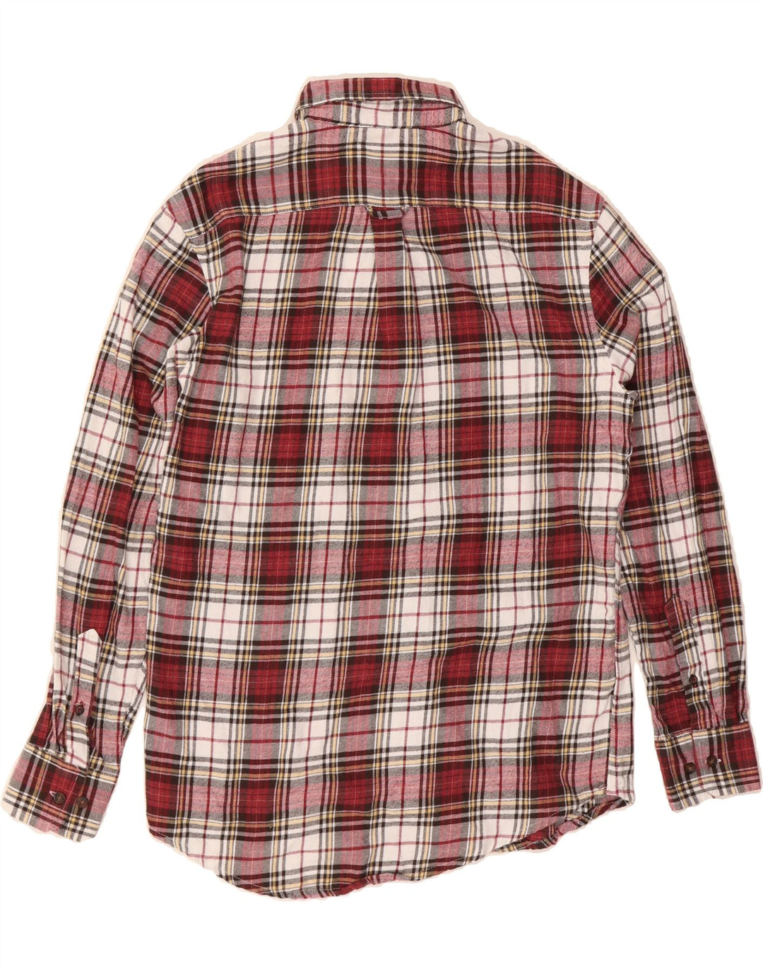 IZOD Mens Flannel Shirt Medium Red Check Cotton Vintage Izod and Second-Hand Izod from Messina Hembry 