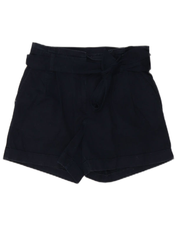 Oasis Womens Chino Shorts UK 8 Small W28 Navy Blue Cotton