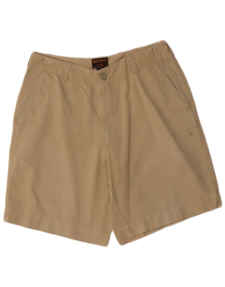 WOOLRICH Mens Chino Shorts W33 Medium Beige Cotton
