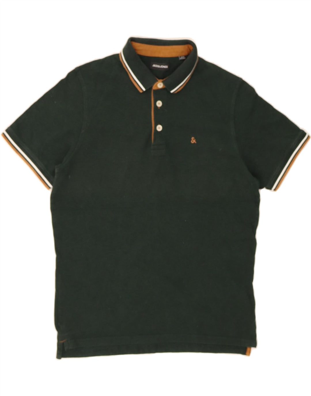 JACK & JONES Mens Polo Shirt Medium Green Cotton Vintage Jack & Jones and Second-Hand Jack & Jones from Messina Hembry 