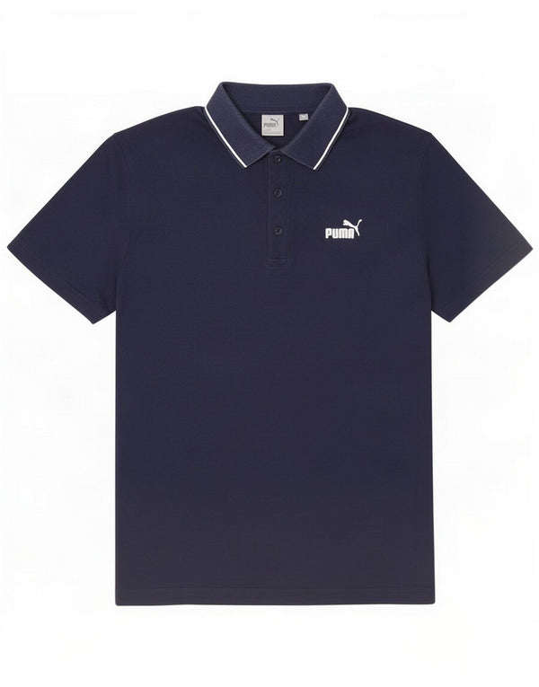 Polo da uomo Puma Medium Blu Navy Cotone