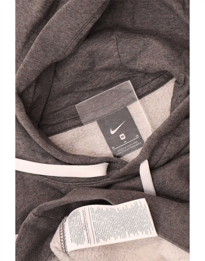 Felpa con cappuccio da uomo Nike in cotone grigio medio