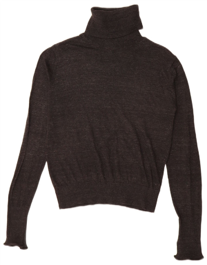 Zara Womens Roll Neck Jumper Sweater UK 10 Small Grey