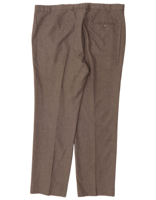 Pantaloni da abito dritti da uomo Marks & Spencer vestibilità regolare W42 L33 Grigi