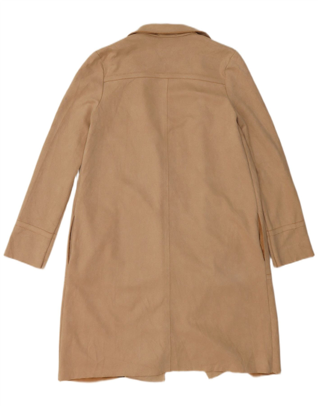 Zara Womens Overcoat UK 10 Small Beige