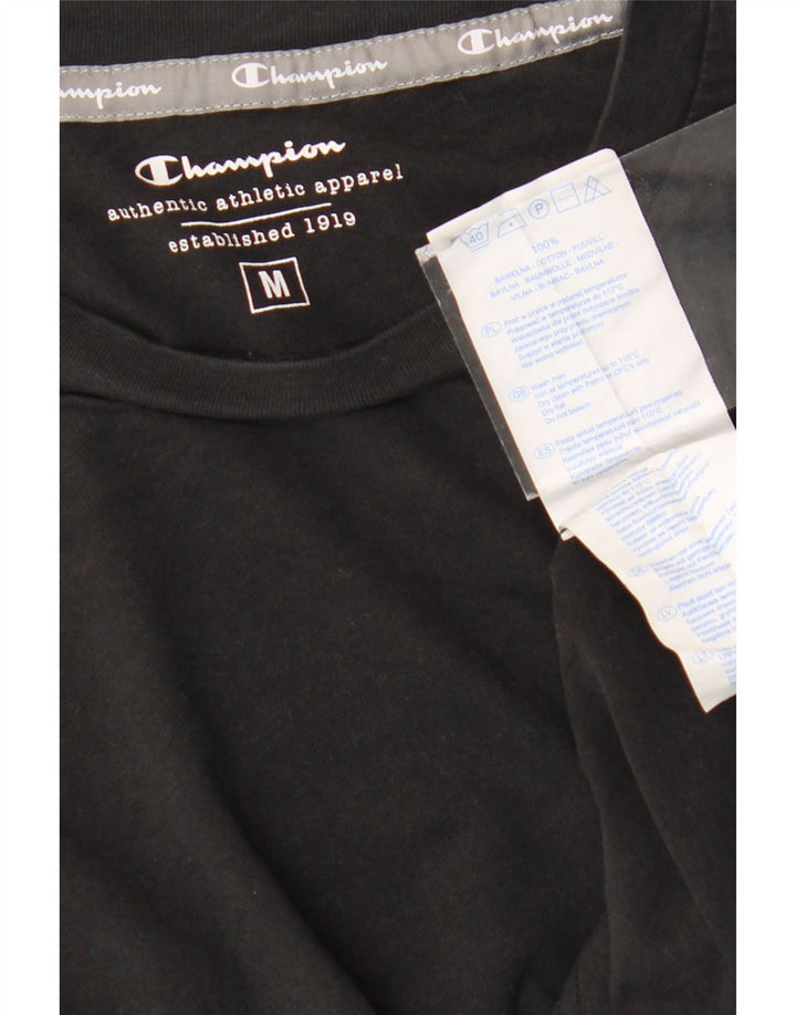 Champion Herren T-Shirt Top Medium Schwarz Baumwolle