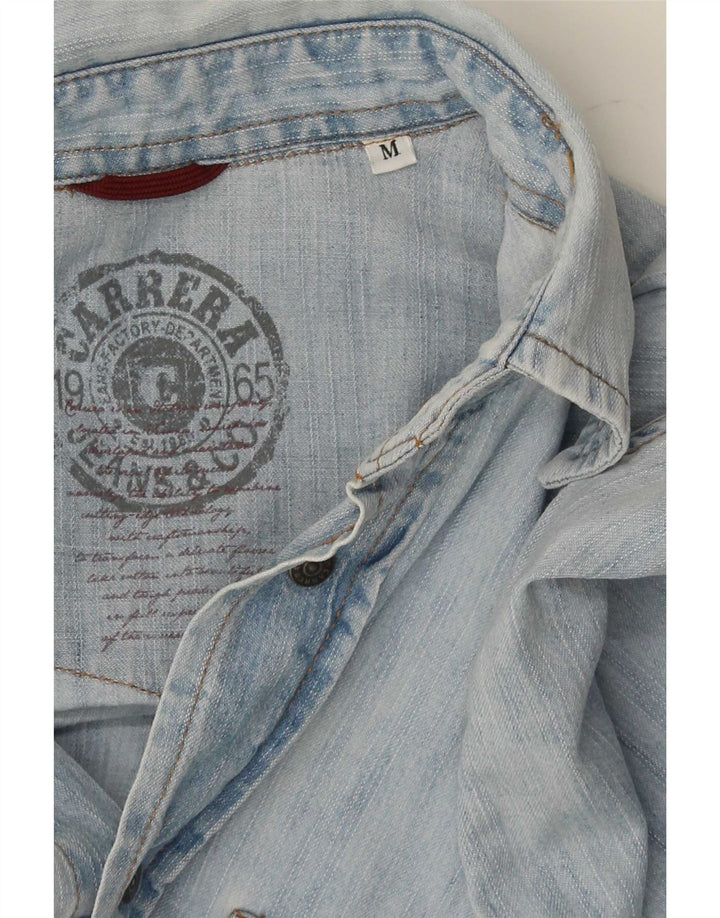 Carrera Chemise En Jean Bleu Moyen Coton Homme