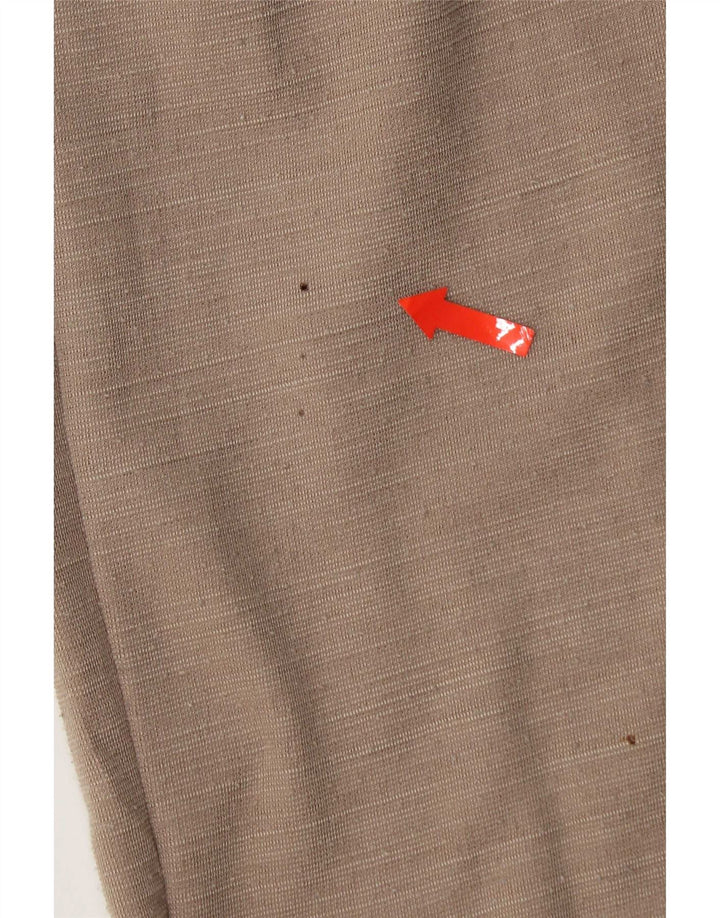 Zara Womens Crop Tracksuit Trousers UK 12 Medium Beige