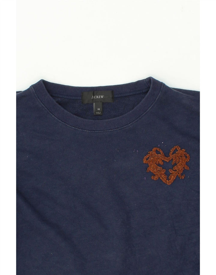 J. CREW Mens Sweatshirt Jumper XS Navy Blue Cotton Vintage J. Crew and Second-Hand J. Crew from Messina Hembry 