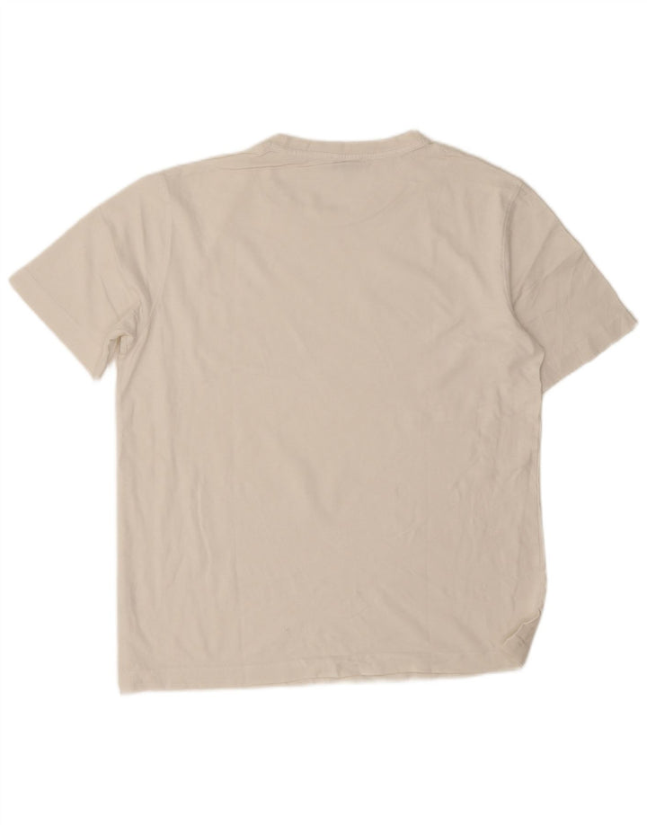 Zara Herre T-Shirt Top Medium Hvid Bomuld
