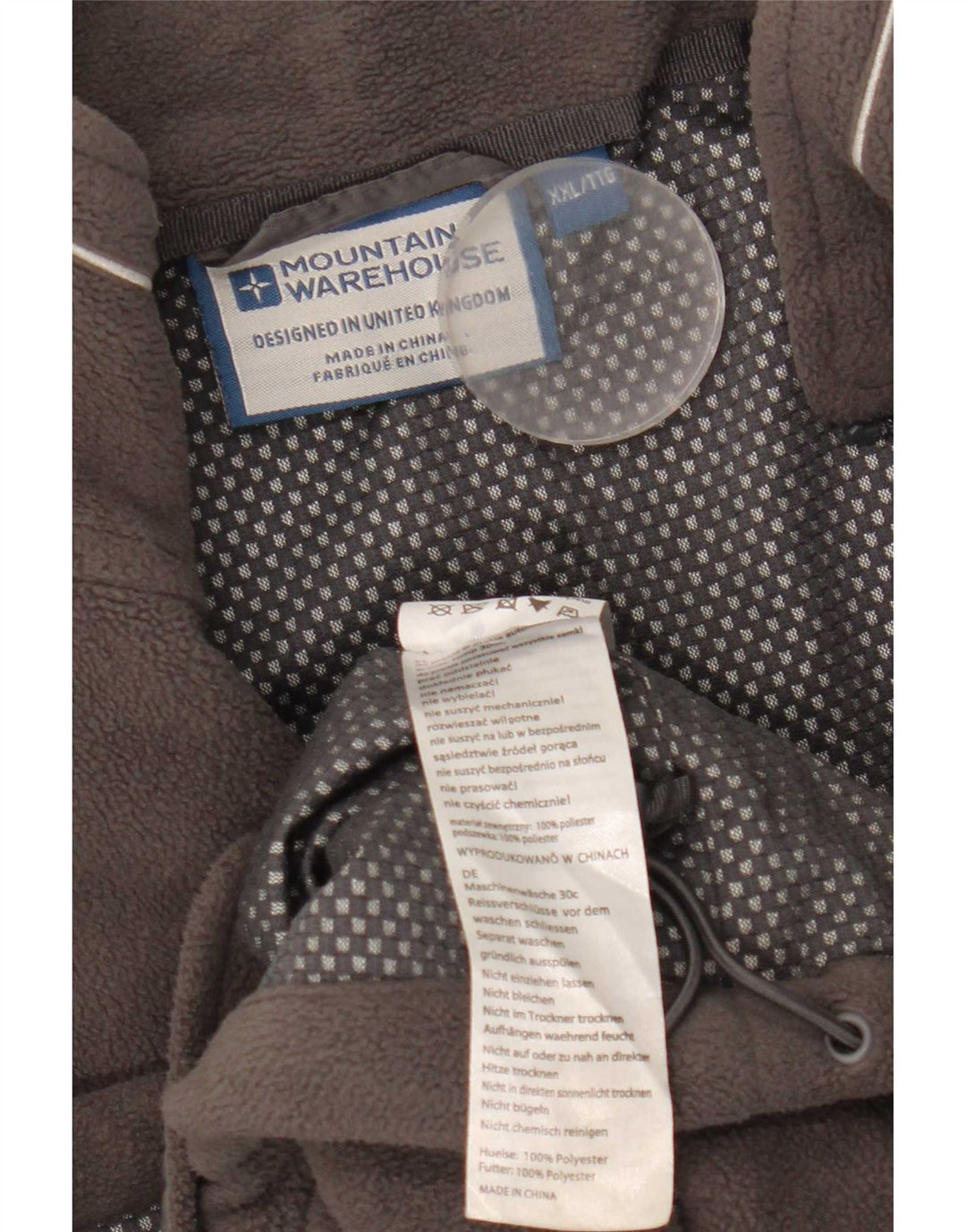 Giacca in pile da uomo Mountain Warehouse UK 44 2XL Poliestere grigio