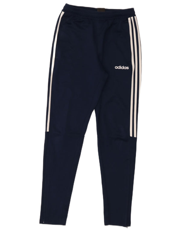 Adidas Mens Climalite Tracksuit Trousers Small Navy Blue Polyester