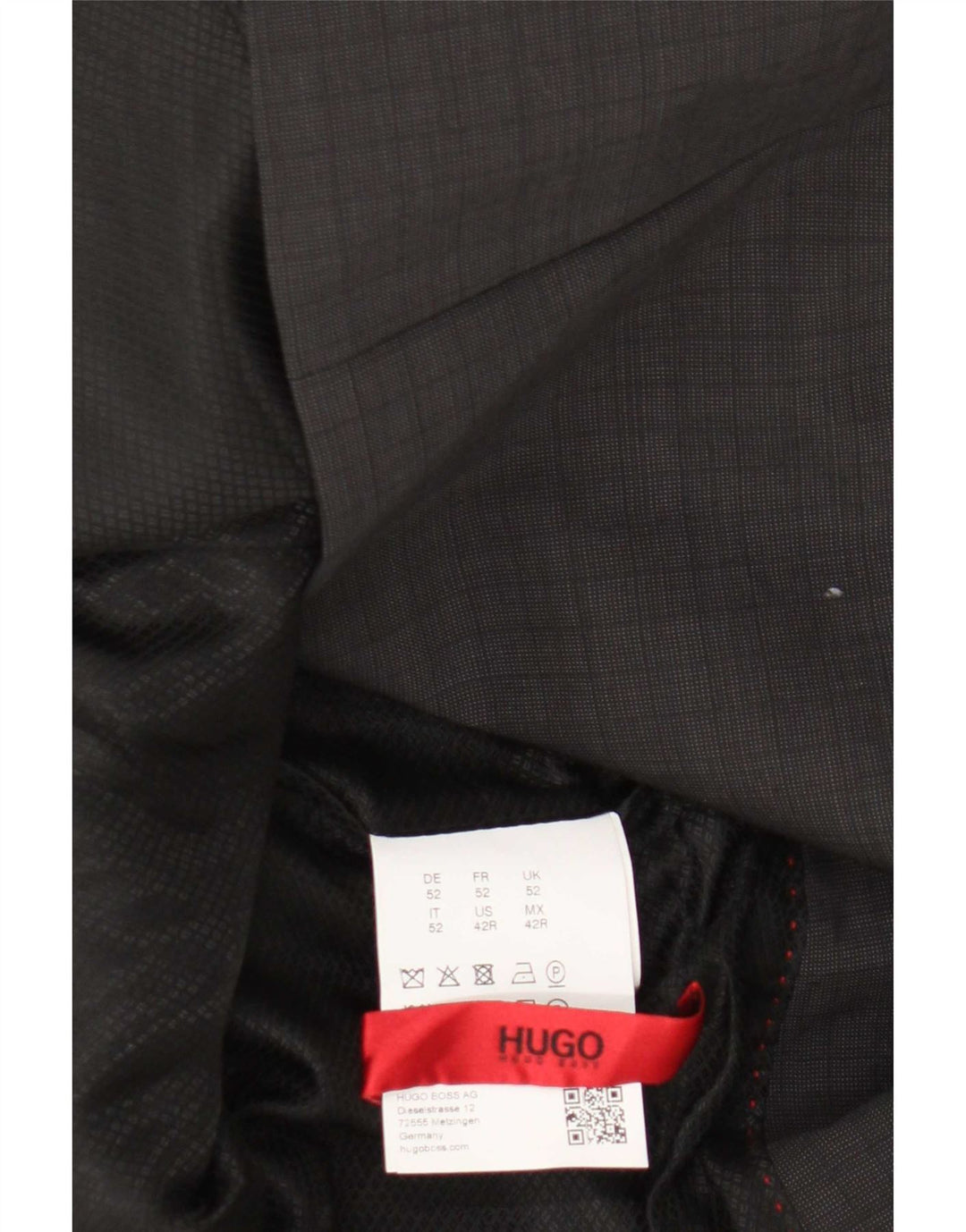 Hugo Boss Mens 2 Button Blazer Jacket EU 52 XL Grey Virgin Wool