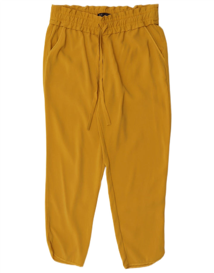 Zara Womens Tapered Cropped Trousers Medium W28 L25 Yellow Polyester